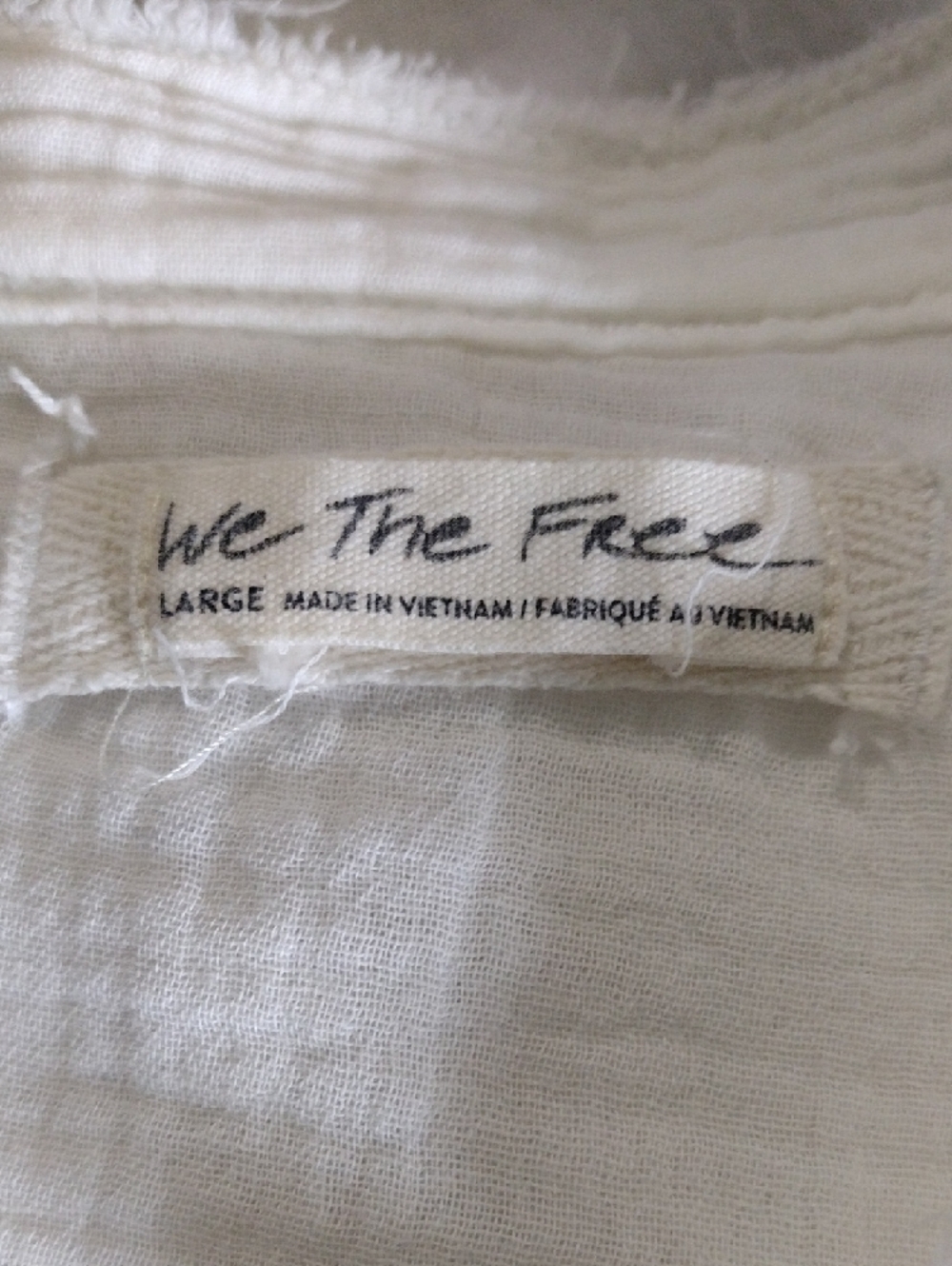 We The Free Ivory Long Sleeve Button-Down Shirt - Picture 3 of 3